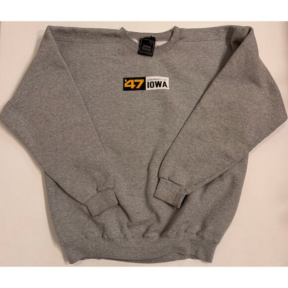 Vtg University of Iowa 1847 Jones & Mitchell Crewneck Gray Unisex Size XL - Picture 1 of 6